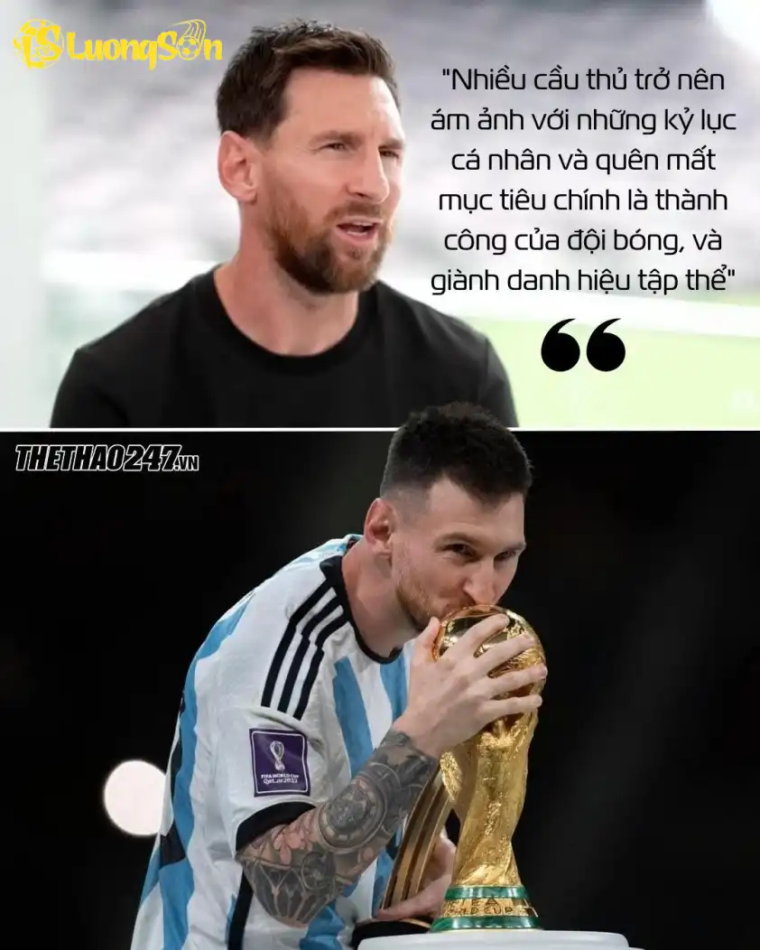 Lionel Messi luôn đặt tinh thần đồng đội lên hàng đầu. Lionel Messi luôn đặt tinh thần đồng đội lên hàng đầu.